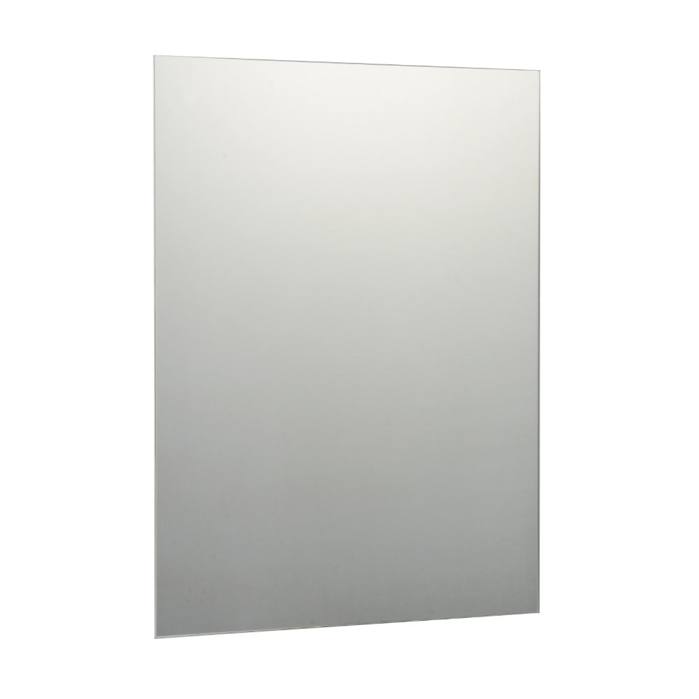 50 x 70cm Plain Rect. Mirror, Chrome Effect Metal Spring Loaded Wall F ...
